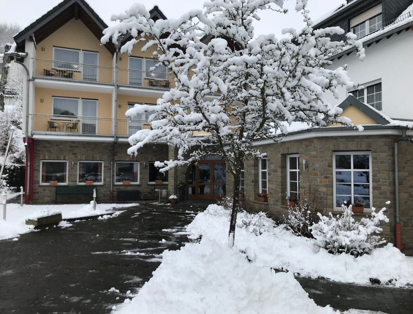 Winterlicher Innenhof